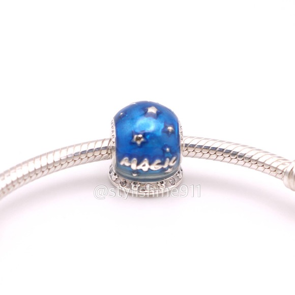 Authentic PANDORA SterlingSilver Disney Parks “Magic” Snow Globe Charm - Picture 4 of 13